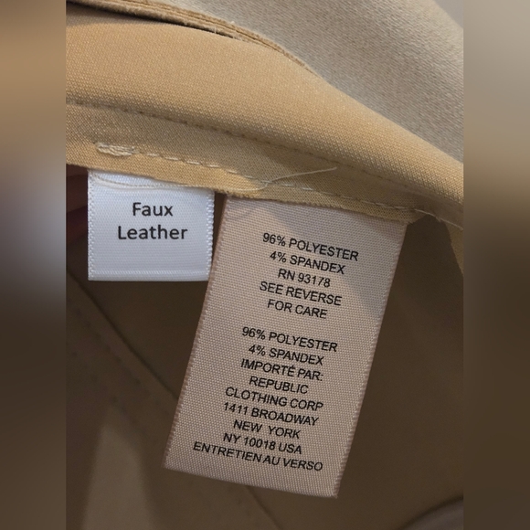 Philosophy Cream Faux Leather Suede Jacket Size Large NWT - Picture 8 of 12